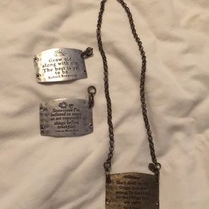 18” aged gold/bronze chain with changeable charm